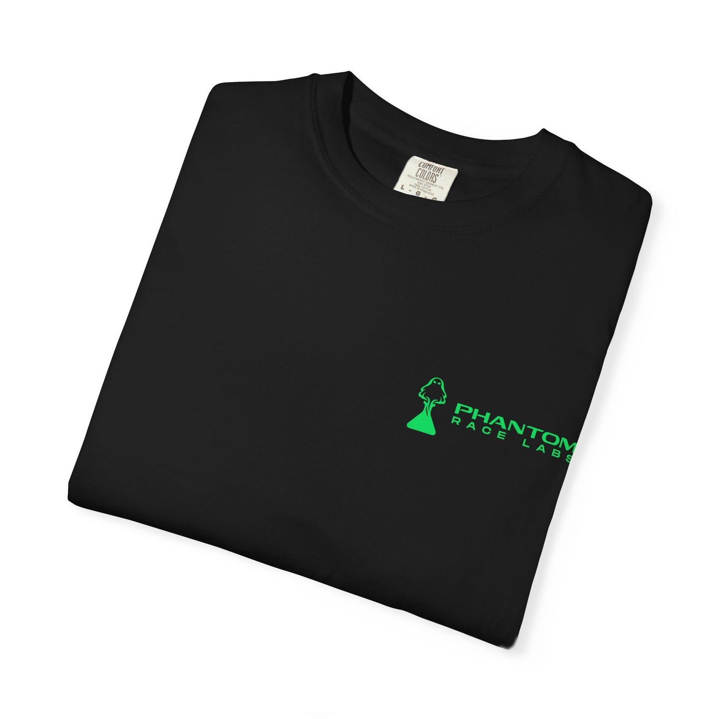 Phantom Race Labs T-Shirt - Green Text and Logo