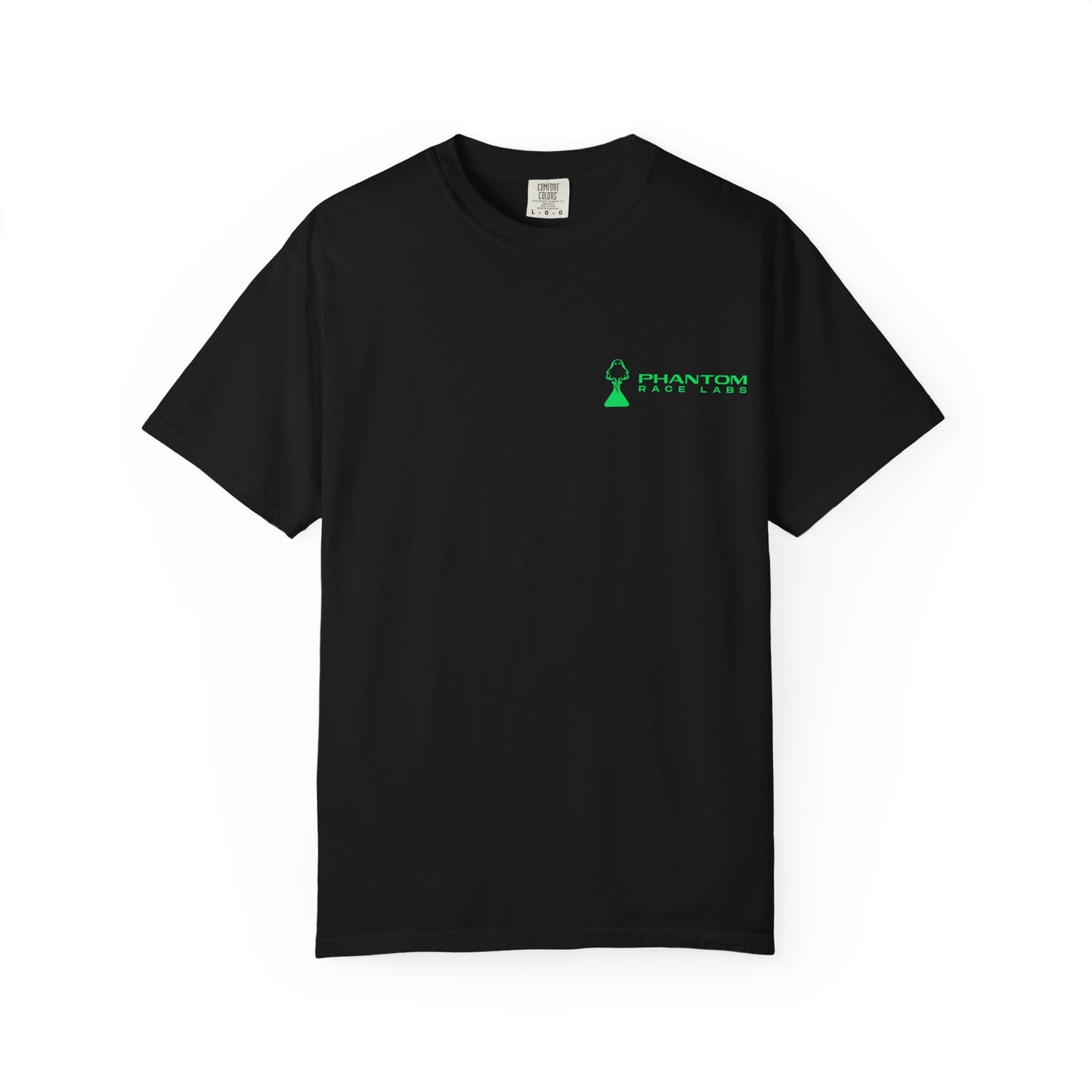Phantom Race Labs T-Shirt - Green Text and Logo
